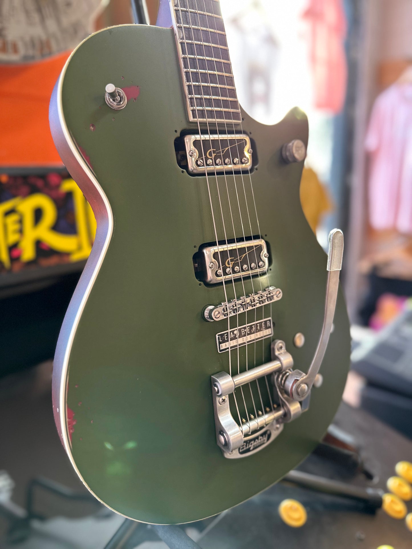 Gretsch | Leadbetter Rabid Dog Relic | Electromatic G5230T | Gretsch HiloTron Single Coil Pickups | Battle Relic Olive Drab | Bigsby